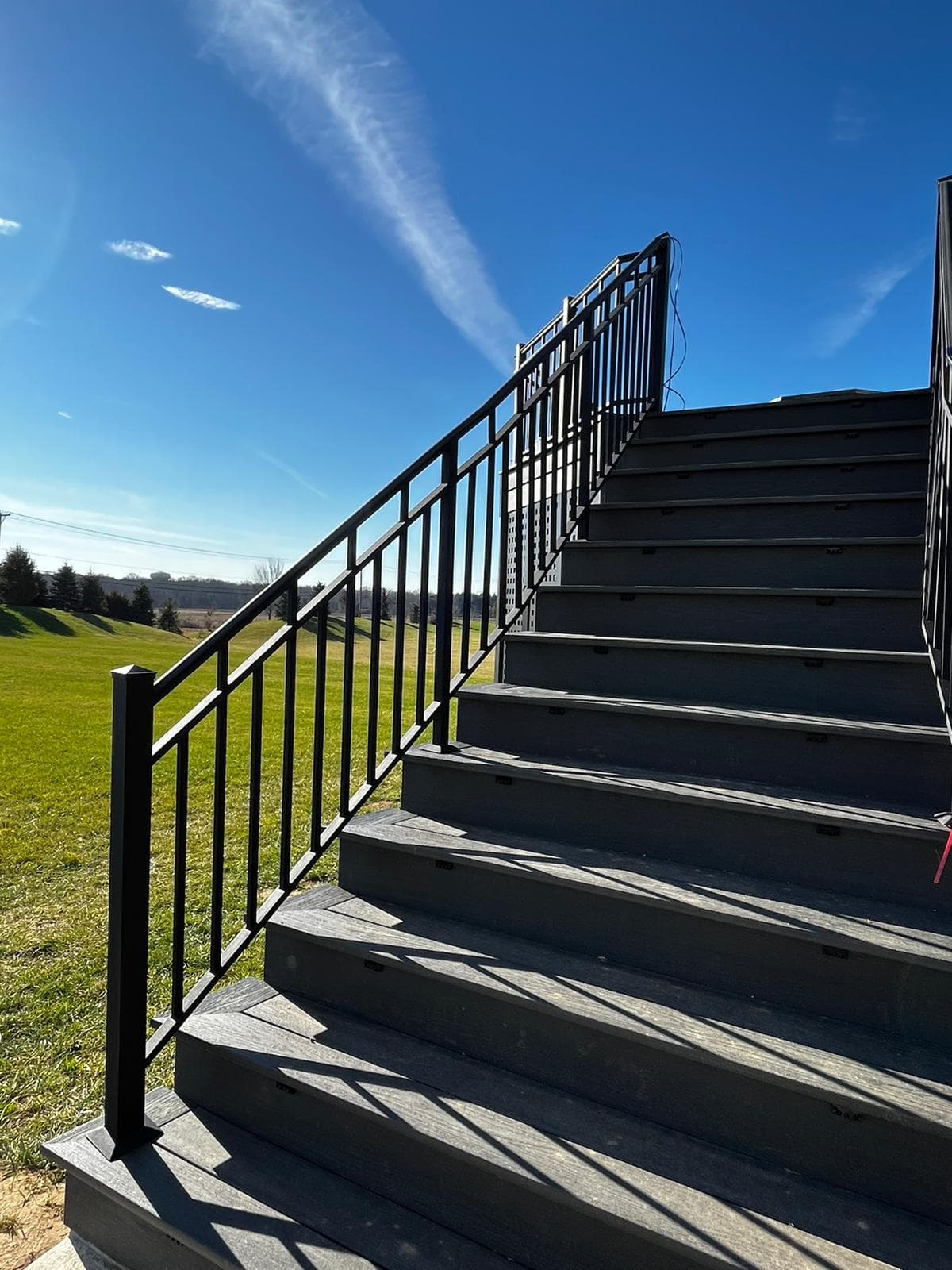 Aluminum railing for deck