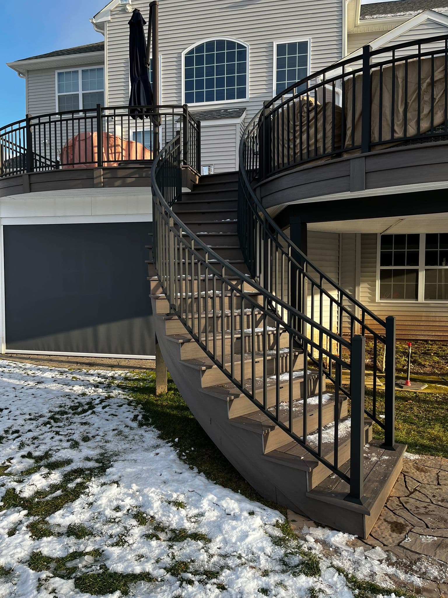 Aluminum railing for deck